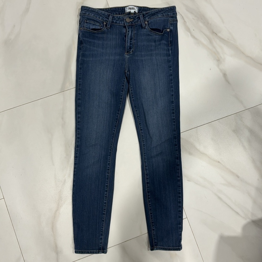 Paige Dark Blue Skinny Jeans - Women's Slim Fit